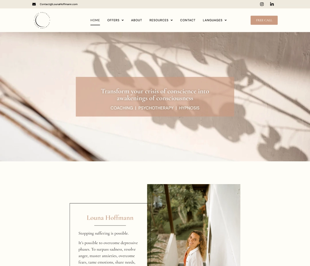 Louna Hoffmann website creation